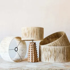 Graham & Green Natural Raffia Lamp Shades