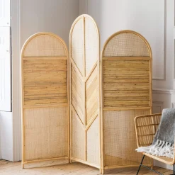 Graham & Green Natural Rattan Arched Screen