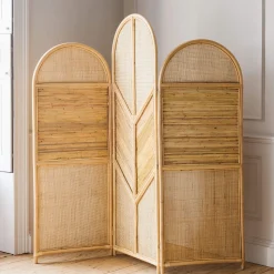 Graham & Green Natural Rattan Arched Screen