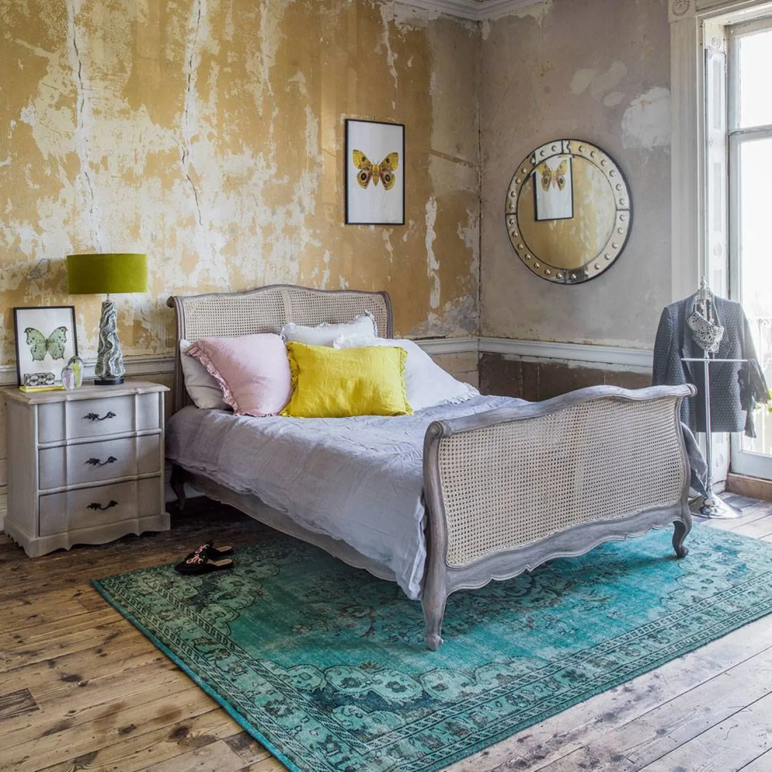 Graham & Green Natural Rattan King Size Bed