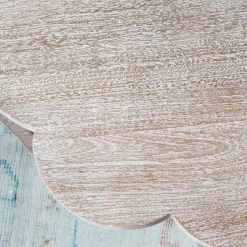 Graham & Green Natural Scallop Side Table