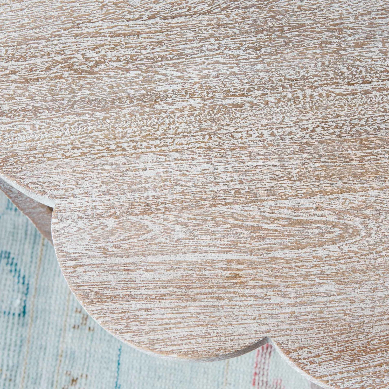 Graham & Green Natural Scallop Side Table