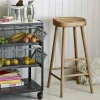 Graham & Green Oak Farmhouse Bar Stool