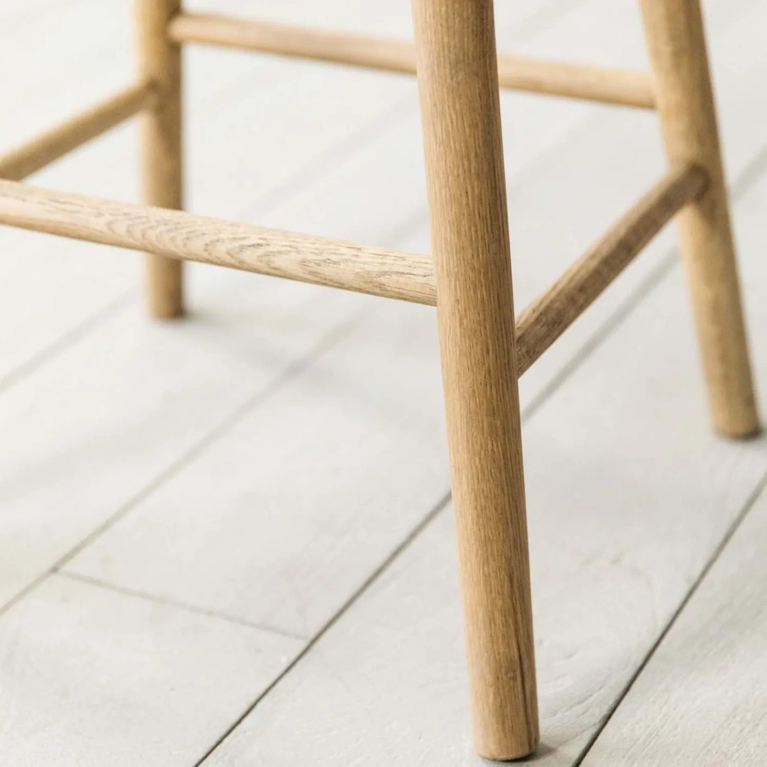 Graham & Green Oak Farmhouse Kitchen Stool