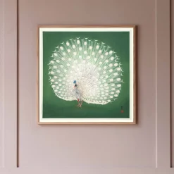 Graham & Green Oak Framed Peacock Prints