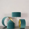 Graham & Green Ocean Velvet Lamp Shades