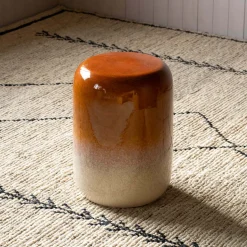 Graham & Green Ochre Ombre Ceramic Side Table