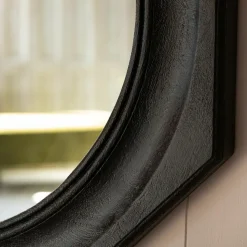 Graham & Green Octavia Small Black Wood Wall Mirror