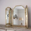 Graham & Green Odette Antiqued Gold Dressing Table Mirror