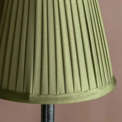 Graham & Green Olive Green Pleated Lamp Shade