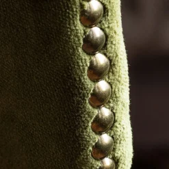 Graham & Green Olive Velvet Upholstered Dining Chair