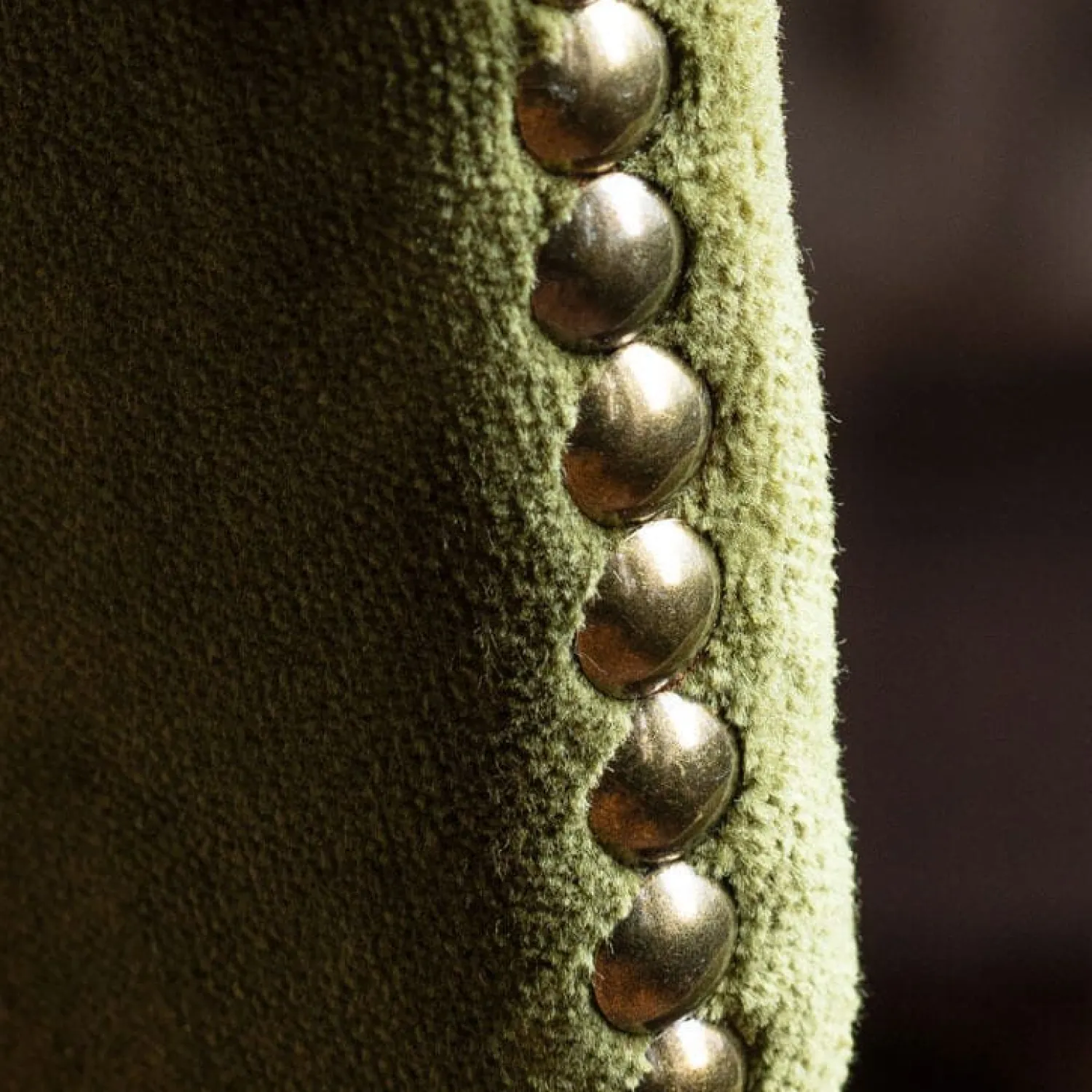 Graham & Green Olive Velvet Upholstered Dining Chair