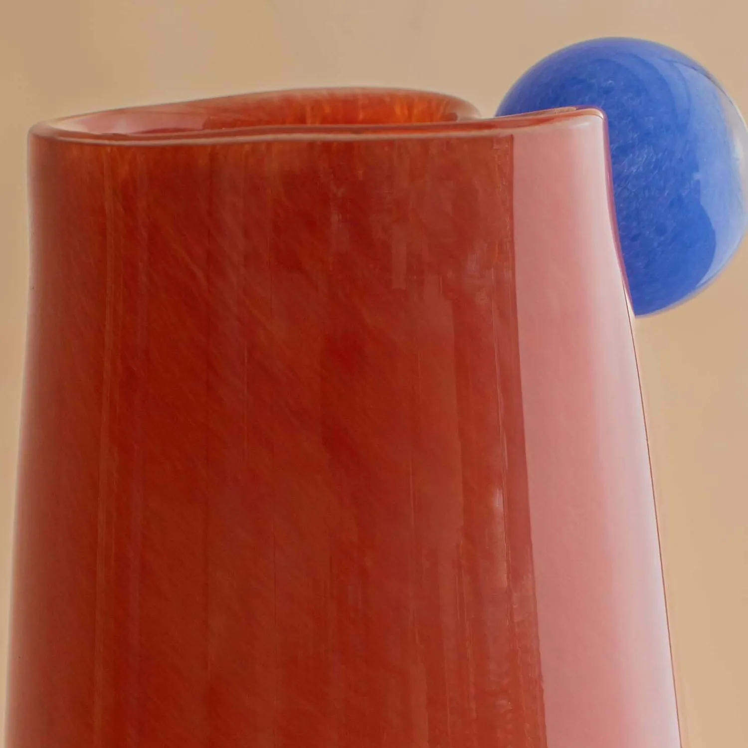Graham & Green Orange and Blue Medium Bolita Vase