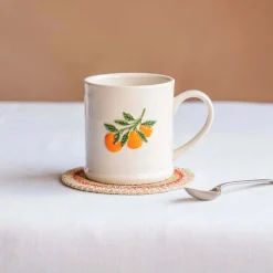 Graham & Green Orange Branch Motif Mug