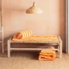 Graham & Green Orange Candy Stripe Small Seat Mat