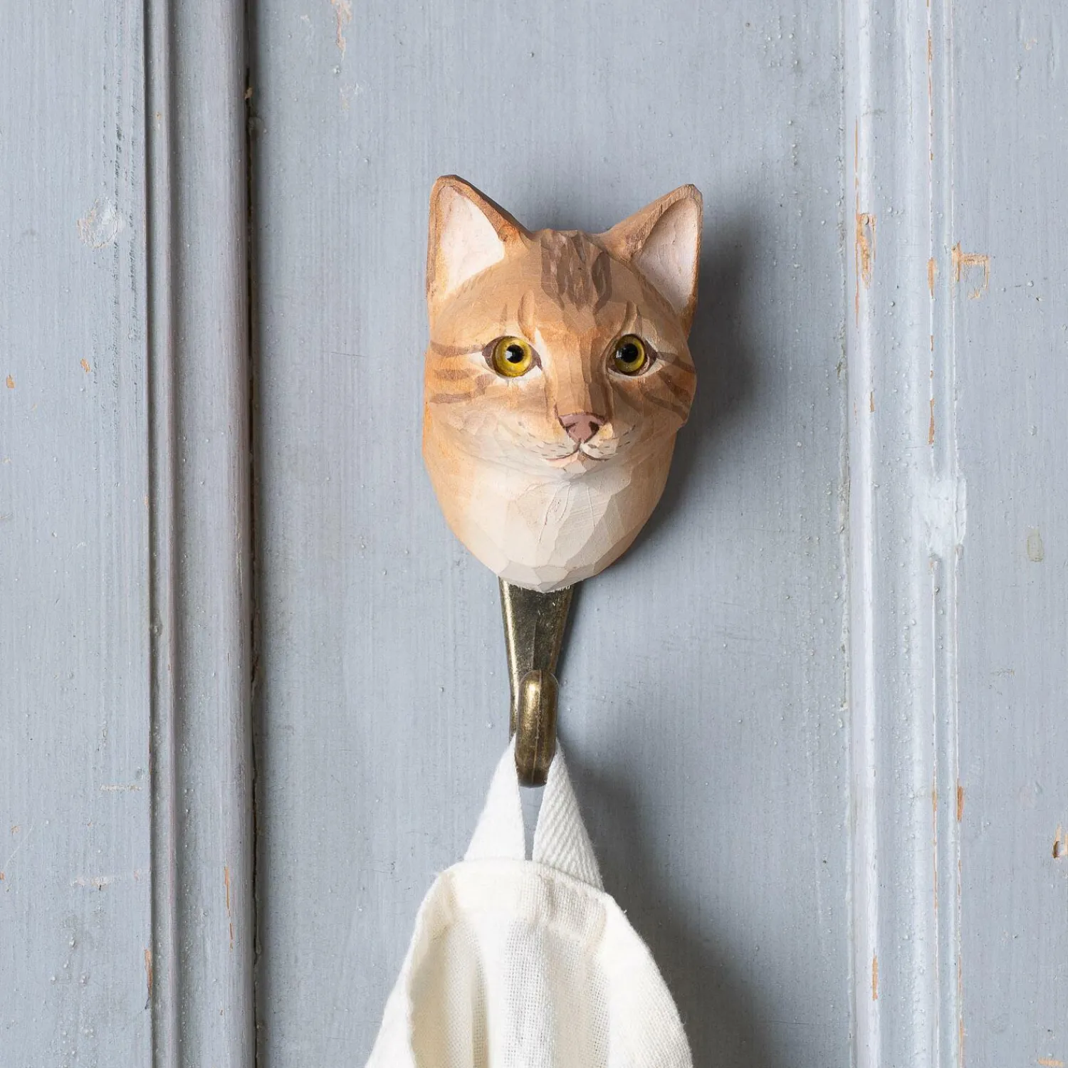 Graham & Green Orange Cat Wall Hook