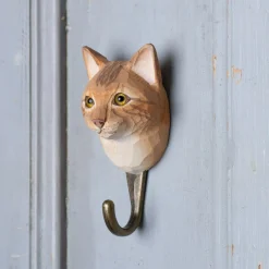 Graham & Green Orange Cat Wall Hook