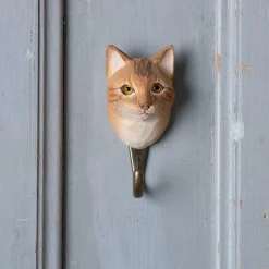 Graham & Green Orange Cat Wall Hook