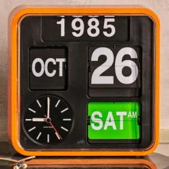 Graham & Green Orange Flip Wall Clock