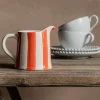 Graham & Green Orange Stripe Creamer Jug
