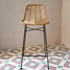 Graham & Green Oslo Natural Kitchen Stool