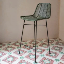 Graham & Green Oslo Olive Green Kitchen Stool