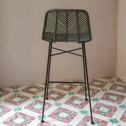 Graham & Green Oslo Olive Green Kitchen Stool