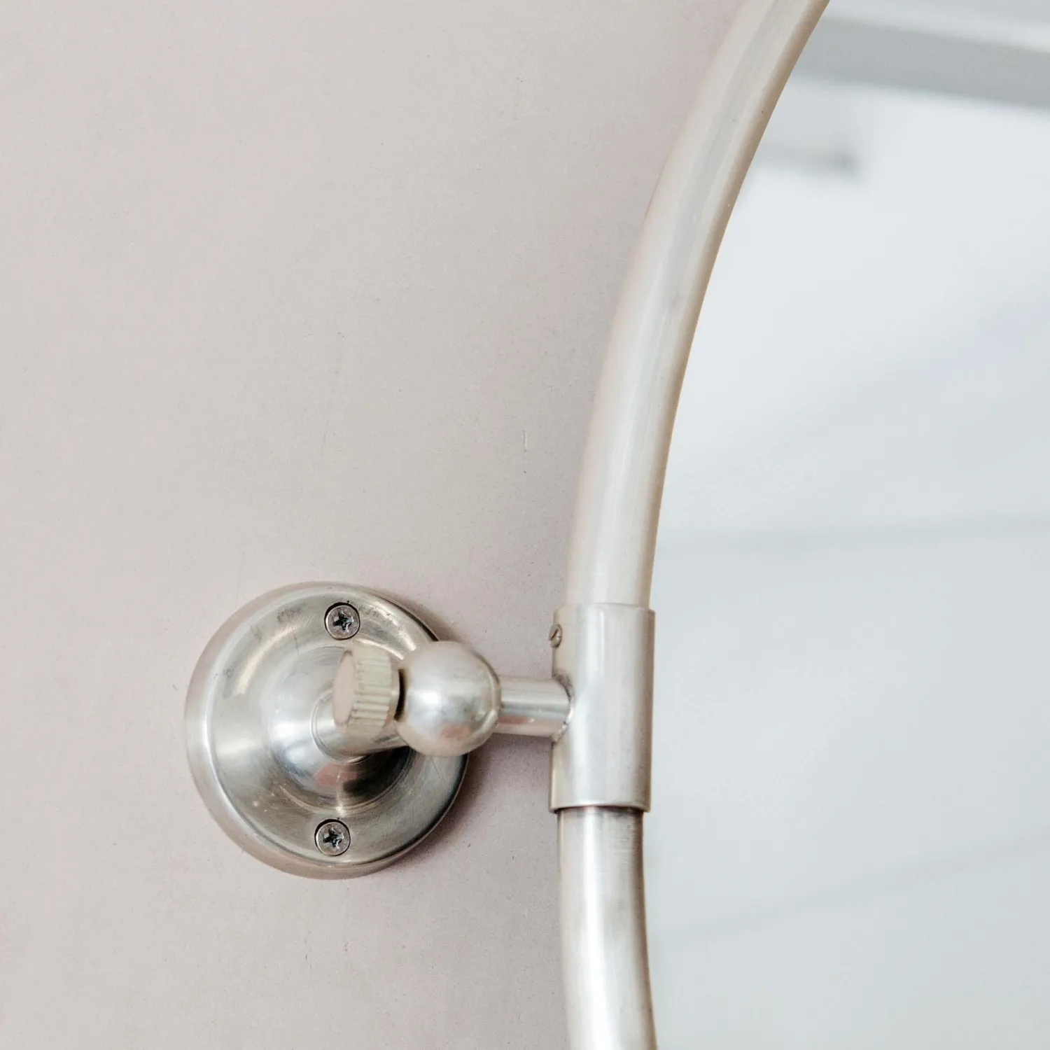 Graham & Green Otto Antique Silver Oval Tilting Mirror