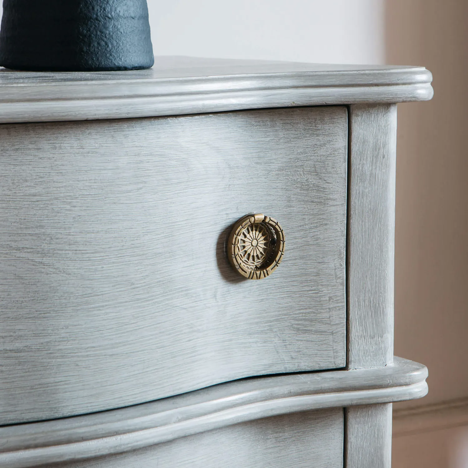 Graham & Green Oyster Two Drawer Bedside Table