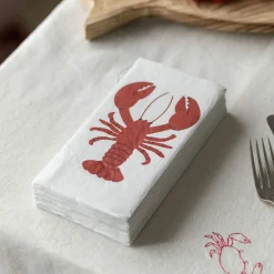 Graham & Green Pack of Sixteen Lobster Paper Napkins