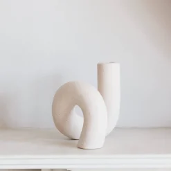 Graham & Green Pale Pink Twisted Candle Holder