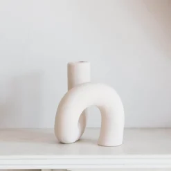 Graham & Green Pale Pink Twisted Candle Holder