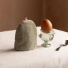Graham & Green Pale Sage Velvet with Gold Dots Egg Cosy