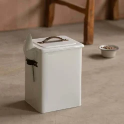 Graham & Green Pet Food Bin with Leather Handle - Medium