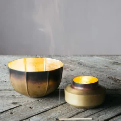 Graham & Green Petal Brass and Gold Tea Light Holder