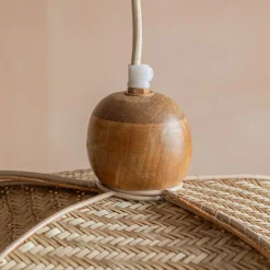 Graham & Green Petal Rattan Pendant Light