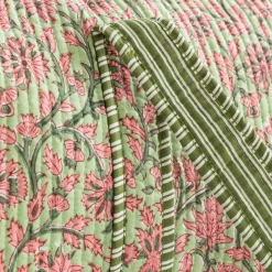 Graham & Green Pink & Green Floral Weekend Bag - Large