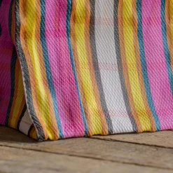 Graham & Green Pink & Yellow Stripe Recycled Shopping Bag