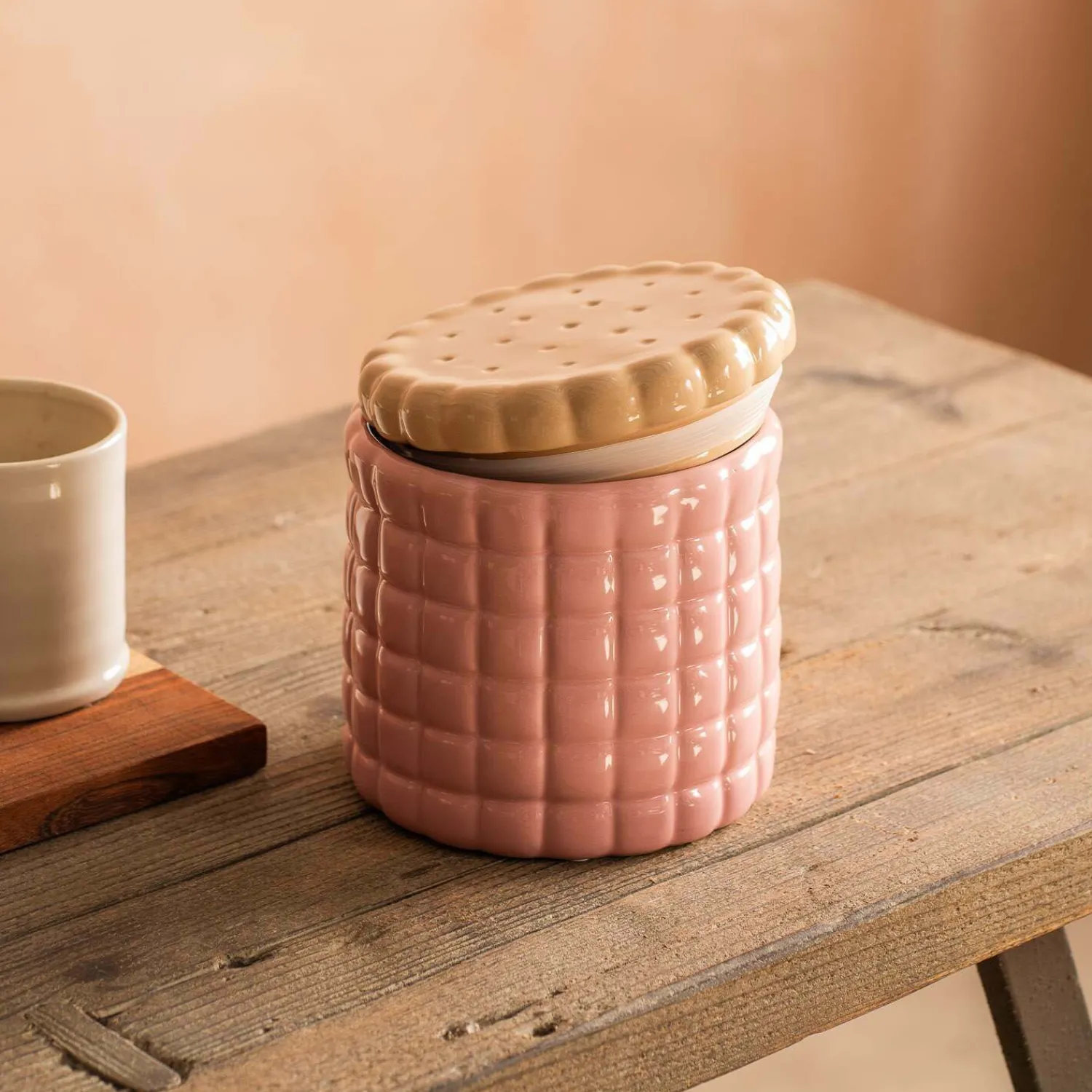Graham & Green Pink Ceramic Cookie Jar