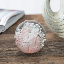Graham & Green Pink Coral Glass Ornament