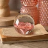 Graham & Green Pink Flower Glass Ornament