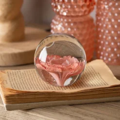 Graham & Green Pink Flower Glass Ornament