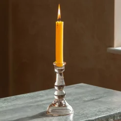 Graham & Green Pink Glass Candle Holder