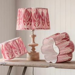 Graham & Green Pink Ikat Flower Empire Lamp Shades