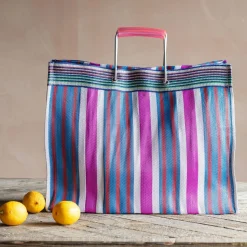 Graham & Green Pink Stripe Recycled Shopping Bag