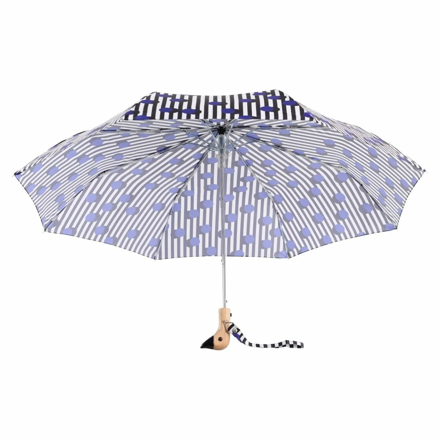 Graham & Green Polkastripe Duck Umbrella