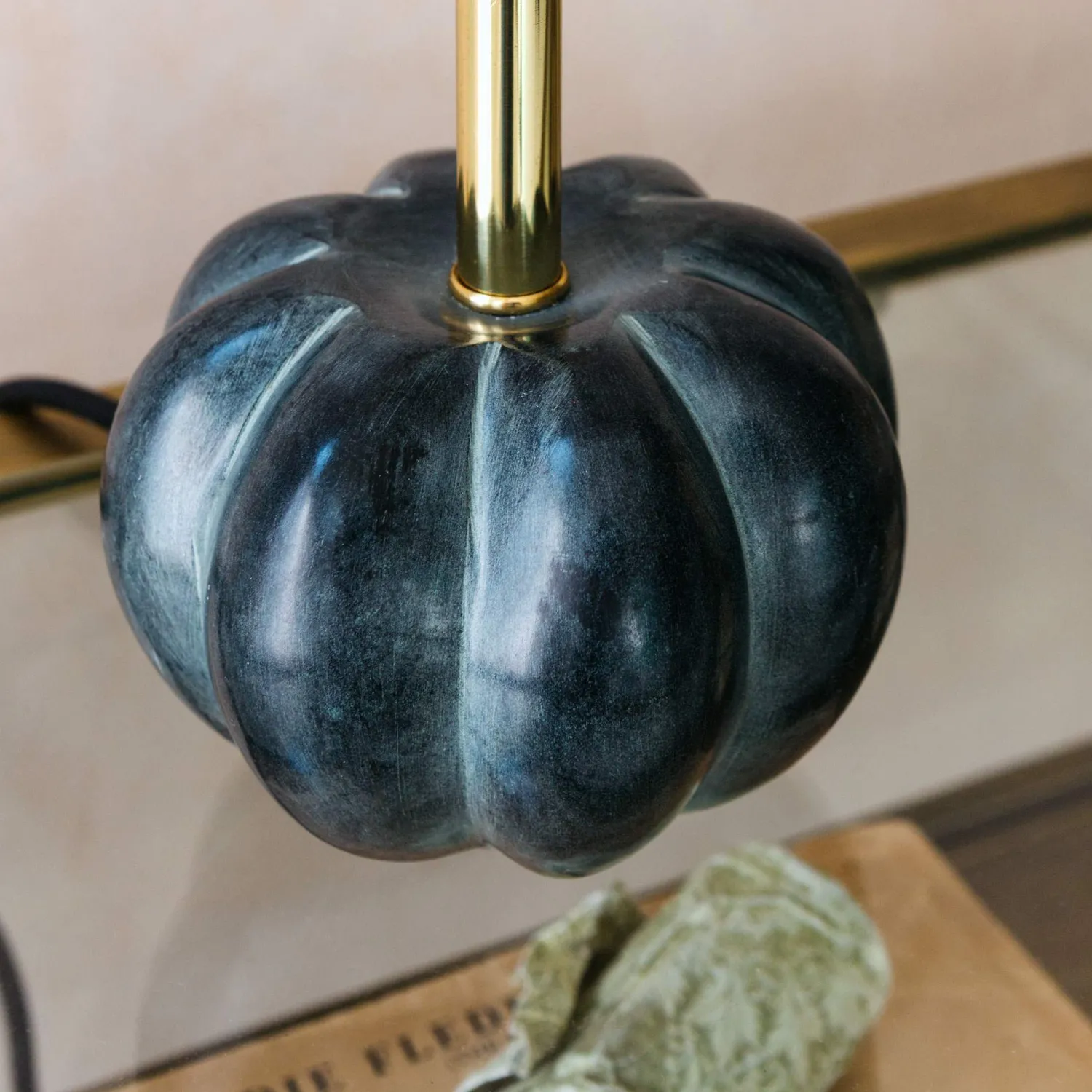 Graham & Green Pumpkin Stone Table Lamp
