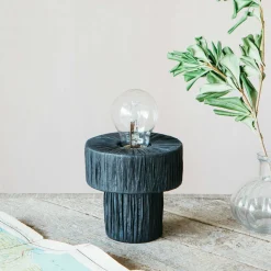 Graham & Green Raffy Black Table Lamp