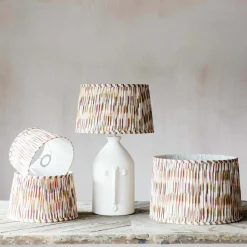 Graham & Green Rainbow Pleated Ikat Lamp Shades