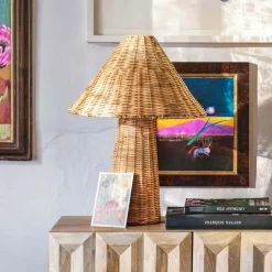 Graham & Green Rattan Table Lamp